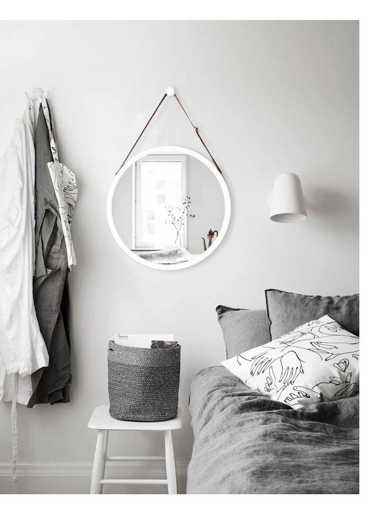 Miroir mural rond suspendu avec cadre Hotel - vue 13 sur 14