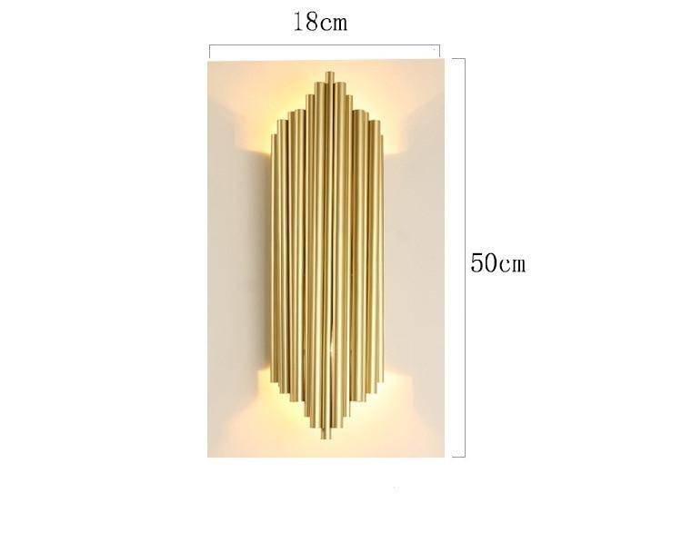 Applique murale design LED en métal doré style Shining - vue 5 sur 8