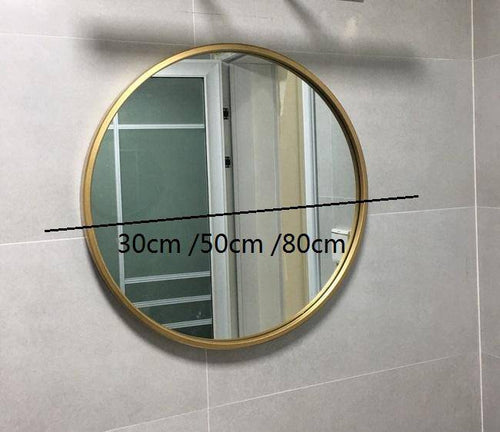 Miroir mural rond doré European - vue 4 sur 6