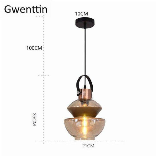 Suspension LED design formes en verre industriel - vue 10 sur 12