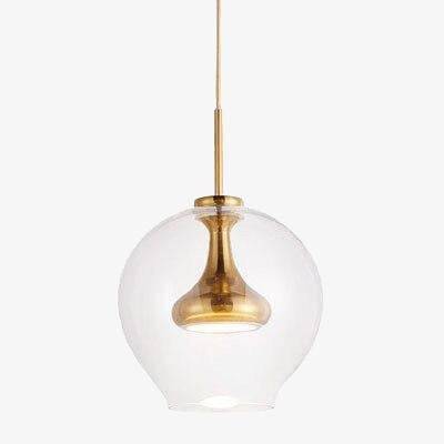 Suspension design LED en métal et boule en verre Denver - vue 1 sur 7