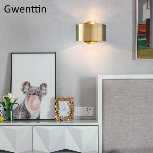 Applique murale LED design anneau doré - vue 4 sur 5