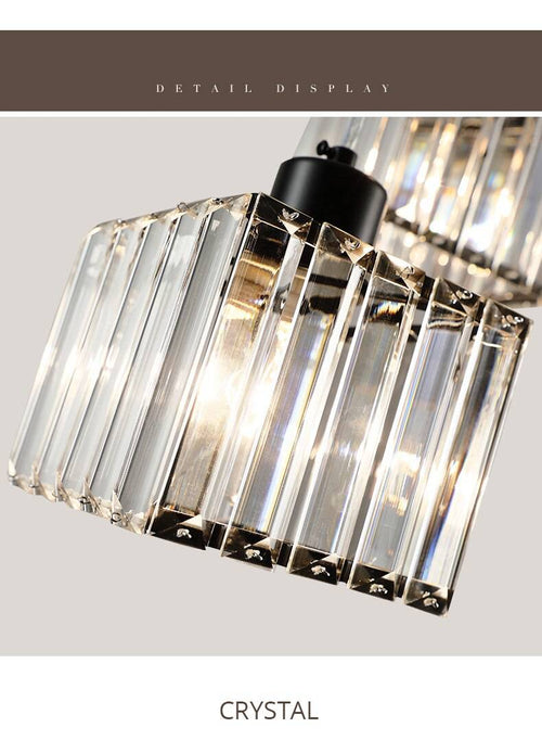 Suspension en verre carrée à LED design - vue 10 sur 12