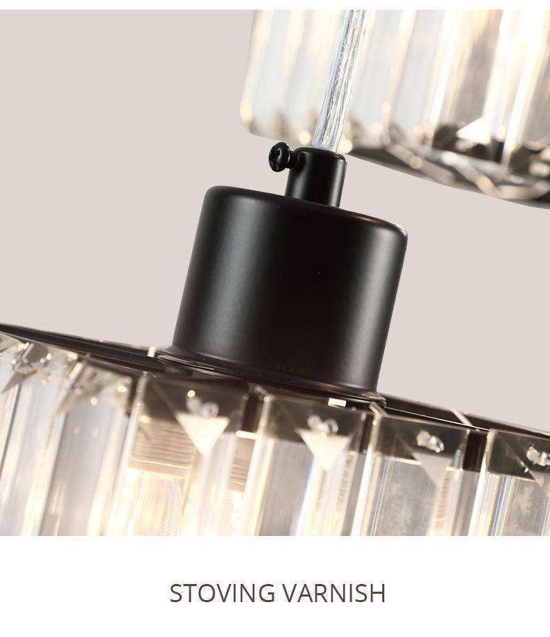 Suspension en verre carrée à LED design - vue 6 sur 12