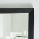 Miroir mural rectangulaire avec cadre noir fin Basin