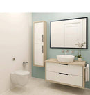Miroir mural rectangulaire avec cadre noir fin Basin