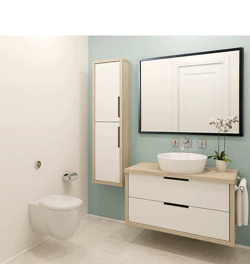Miroir mural rectangulaire avec cadre noir fin Basin - vue 4 sur 7