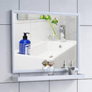 Miroir mural rectangulaire en aluminium Shelf