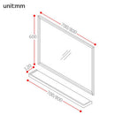 Miroir mural rectangulaire en aluminium Shelf