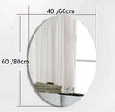 Miroir mural ovale cadre noir European