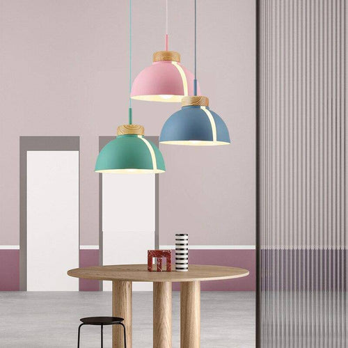 Suspension LED demi-boule colorée Loft - vue 3 sur 13