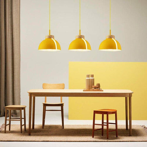 Suspension LED demi-boule colorée Loft - vue 5 sur 13