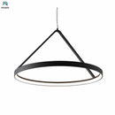 Lustre LED design rond suspendu en métal Moderne