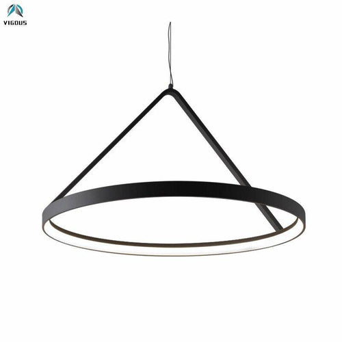 Lustre LED design rond suspendu en métal Moderne - vue 4 sur 5