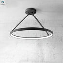 Lustre LED design rond suspendu en métal Moderne