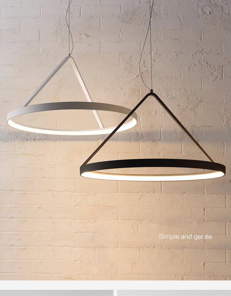 Lustre LED design rond suspendu en métal Moderne - vue 5 sur 5