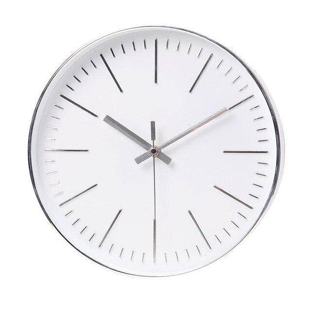 Horloge murale ronde design simple rose gold ou argentée 30cm Round - vue 3 sur 3
