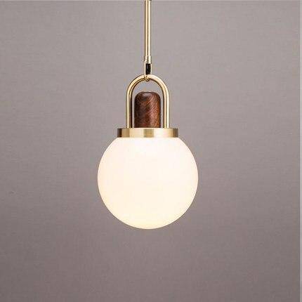 Suspension design LED avec boule en verre et métal doré - vue 8 sur 7
