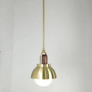 Suspension design LED avec boule en verre et métal doré