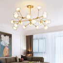 Lustre LED design branches et lampes en verre Lighting