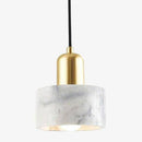 Suspension design LED dorée en marbre blanc Luxury
