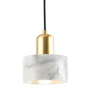 Suspension design LED dorée en marbre blanc Luxury