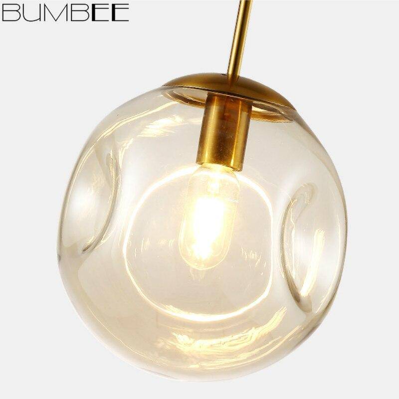 Suspension design boule déformées en verre fumé Ball - vue 6 sur 9