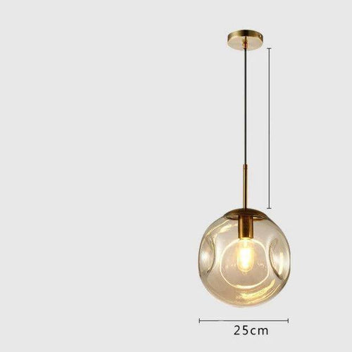 Suspension design boule déformées en verre fumé Ball - vue 9 sur 9