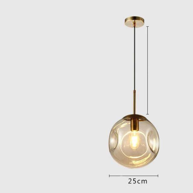 Suspension design boule déformées en verre fumé Ball - vue 8 sur 9