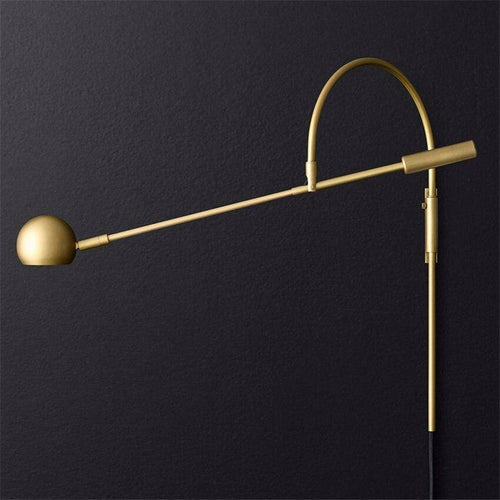 Applique murale design à LED dorée et tige métal arrondie Shake - vue 4 sur 7