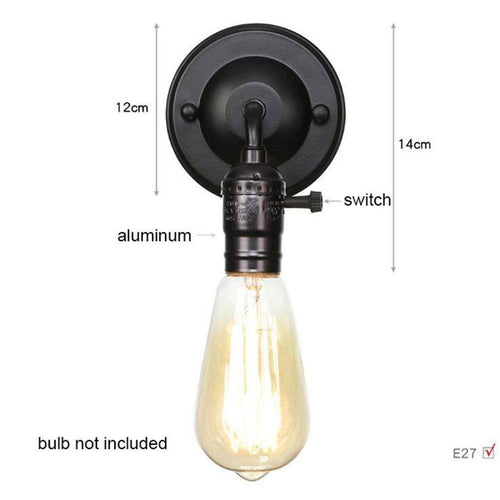 Applique murale industriel LED style ampoule Edison - vue 4 sur 4