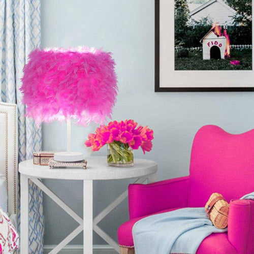 Lampe à poser LED avec plumes colorées - vue 9 sur 9