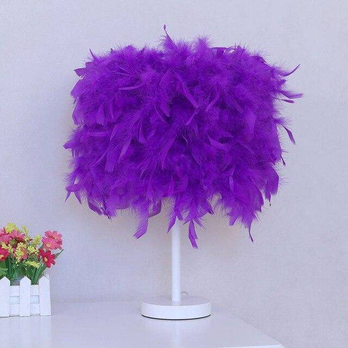 Lampe à poser LED avec plumes colorées - vue 6 sur 9