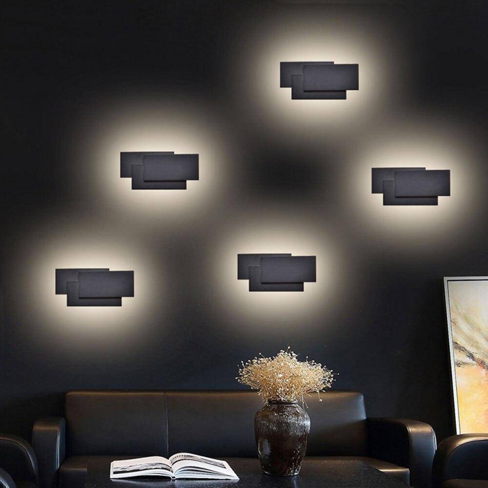 Applique murale LED rectangles en aluminium Painted - vue 9 sur 9