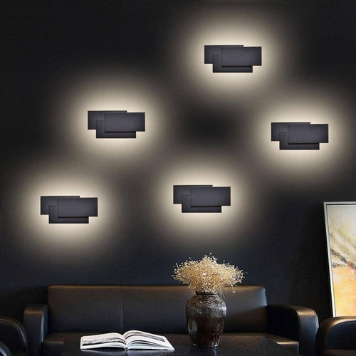 Applique murale LED rectangles en aluminium Painted - vue 9 sur 9