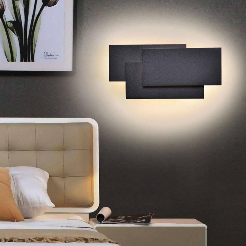 Applique murale LED rectangles en aluminium Painted - vue 7 sur 9