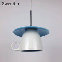 Suspension LED mug en céramique coloré Cup