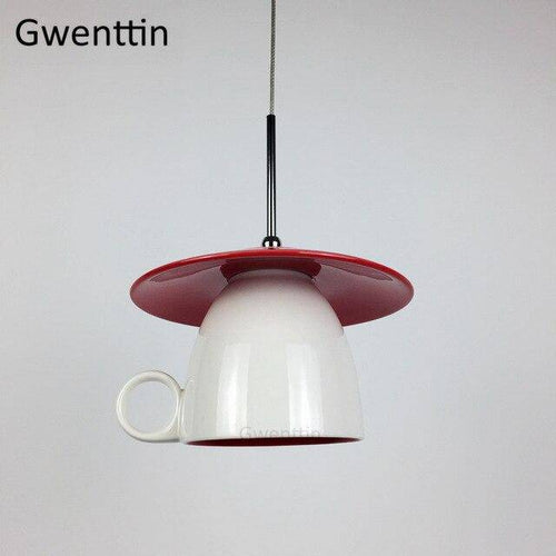 Suspension LED mug en céramique coloré Cup - vue 7 sur 7