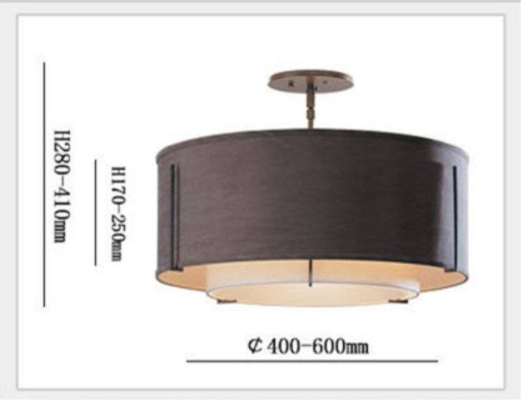 Plafonnier cercle en tissu bicolore - vue 2 sur 3