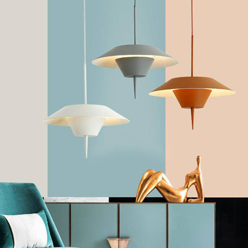 Suspension design conique colorée à LED Macaron - vue 6 sur 6