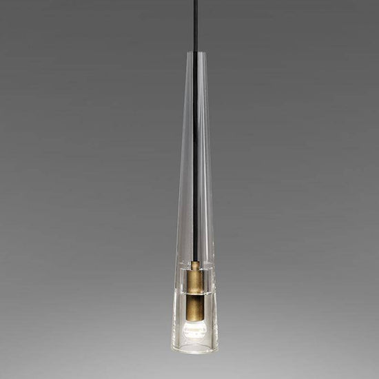Suspension design cône en verre cristal à LED Luxury