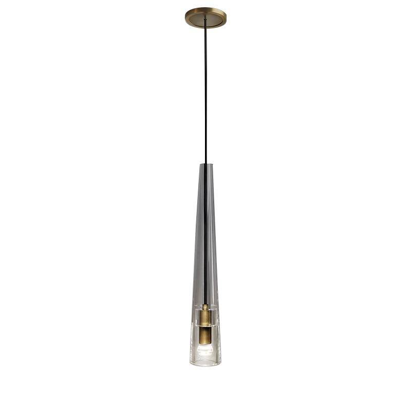 Suspension design cône en verre cristal à LED Luxury - vue 4 sur 5