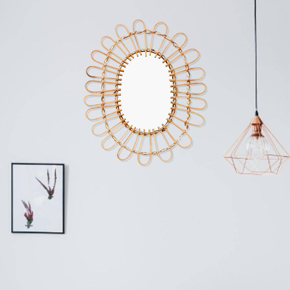 Miroir murale décoratif arrondi style Sun Décor - vue 4 sur 7