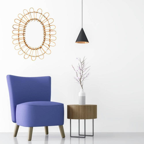 Miroir murale décoratif arrondi style Sun Décor - vue 2 sur 7