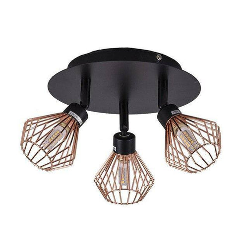 Applique moderne LED en métal noir et abat-jour cuivré Buny - vue 6 sur 5