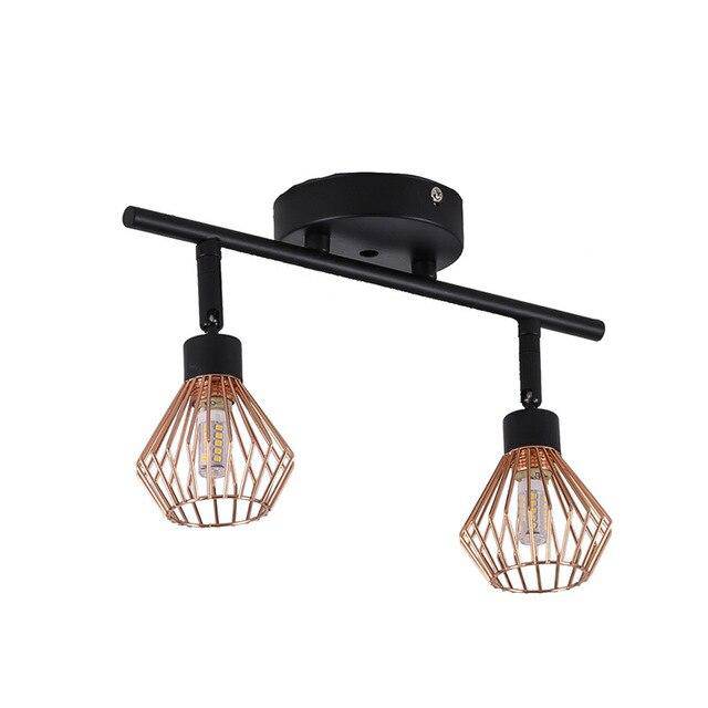 Applique moderne LED en métal noir et abat-jour cuivré Buny - vue 3 sur 5