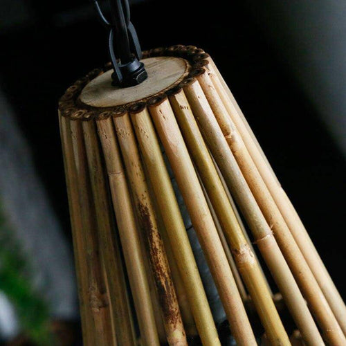 Suspension conique en bambou Asia - vue 2 sur 5