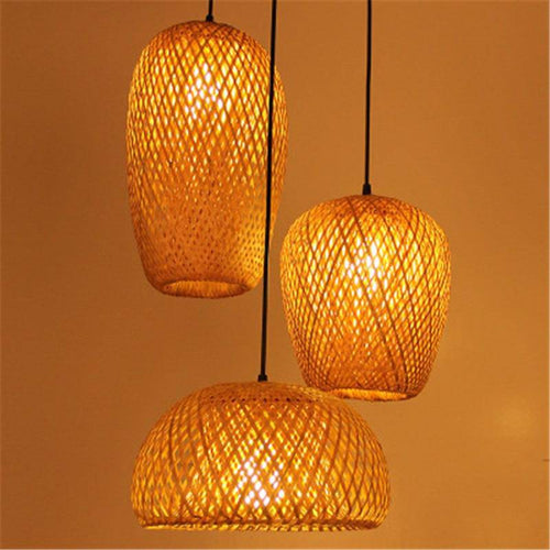 Suspension design arrondie en bambou Rattan - vue 4 sur 10