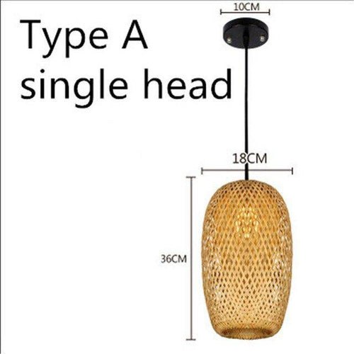 Suspension design arrondie en bambou Rattan - vue 11 sur 10