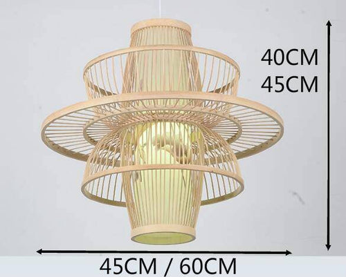 Suspension design en cage en bambou Farmhouse - vue 5 sur 6